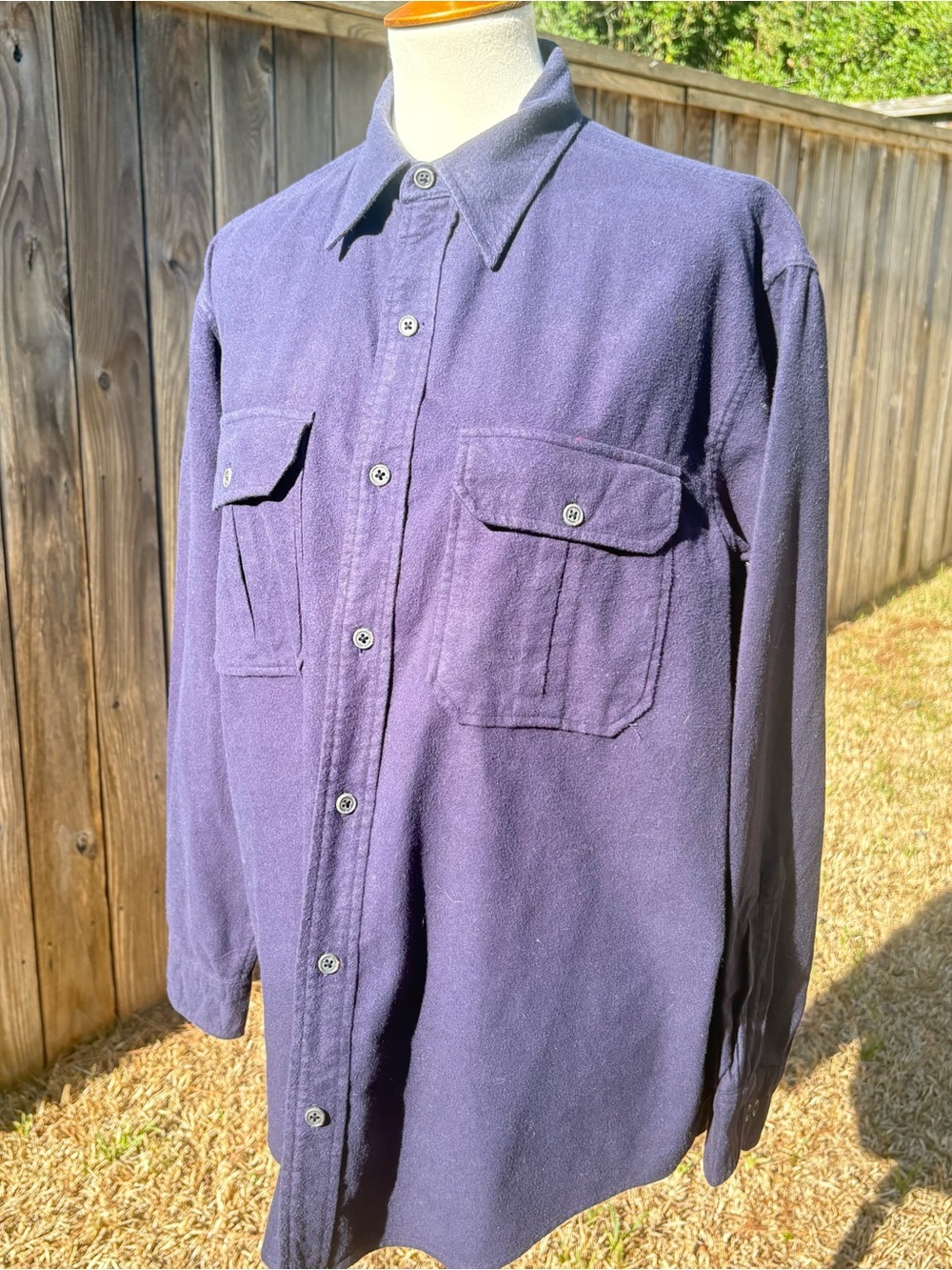 Banana Republic Navy Blue Button-Up Shirt Jacket